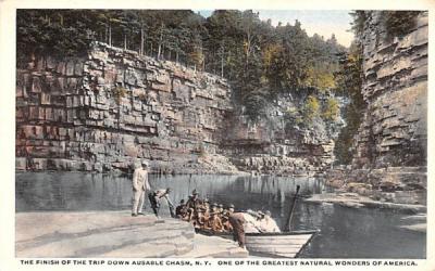 Finish of the Trip Down Ausable Chasm, New York Postcard