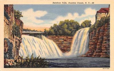 Rainbow Falls Ausable Chasm, New York Postcard