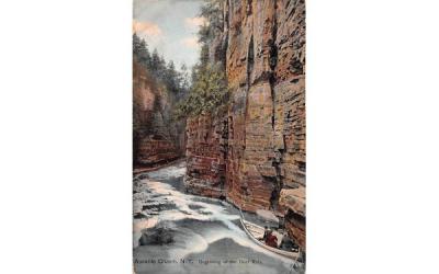 Beginning of the Boat Ride Ausable Chasm, New York Postcard