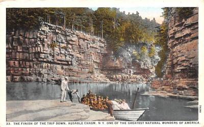Finish of the Trip Down Ausable Chasm, New York Postcard