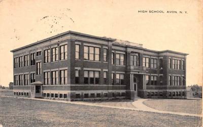 High School Avon, New York Postcard
