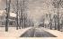 Snow storm on Maple Ave Avoca, New York Postcard