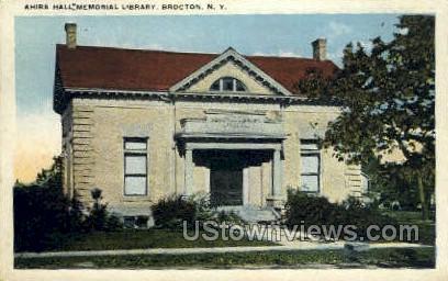 Memorial Library - Brocton, New York NY Postcard