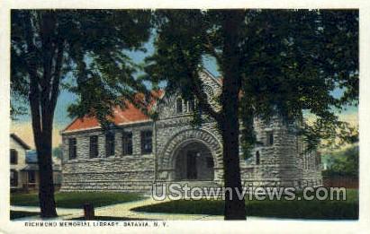 Richmond Memorial Library - Batavia, New York NY Postcard