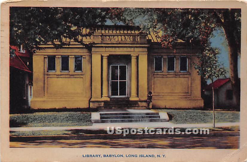 Library - Babylon, New York NY Postcard