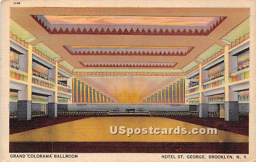 Grand Colorama Ballroom, Hotel St George - Brooklyn, New York NY Postcard