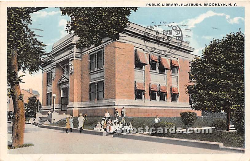 Public Library - Brooklyn, New York NY Postcard