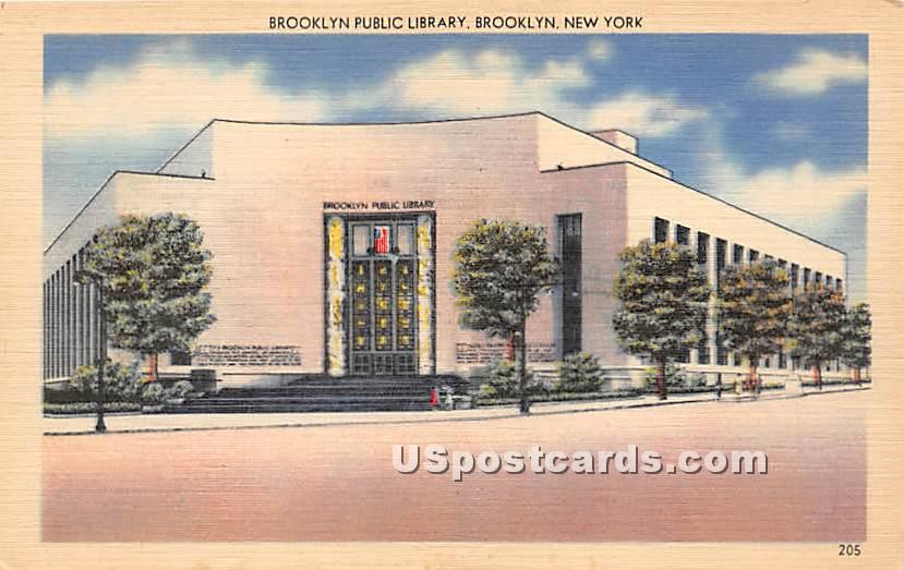 Brooklyn Public Library - New York NY Postcard