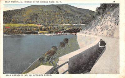 Hudson River Bridge Road Bear Mountain, New York Postcard