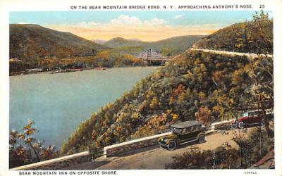 Approaching Anthony's Nose Bear Mountain, New York Postcard