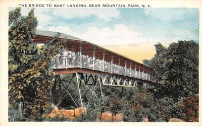 The Bridge to Boat Landing Bear Mountain, New York Postcard