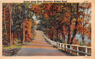 Bridge Road Bear Mountain, New York Postcard