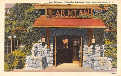 Inn Entrance Bear Mountain, New York Postcard