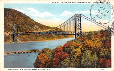 Bridge Bear Mountain, New York Postcard