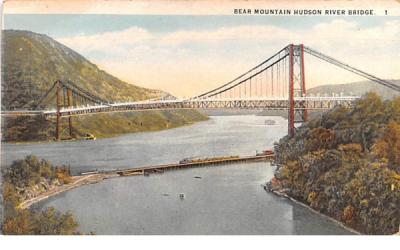Bear Mountain Hudson River Bridge New York Postcard