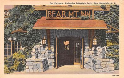 Inn Entrance Bear Mountain, New York Postcard
