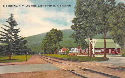 East from RR Station Big Indian, New York Postcard