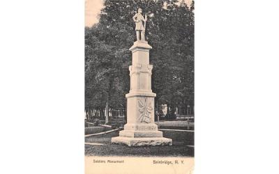Soldiers Monument Bainbridge, New York Postcard