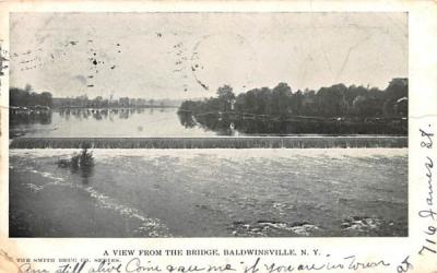 View from the Bridge Baldwinsville, New York Postcard