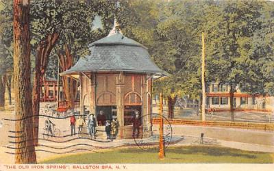 The Old Iron Spring Ballston Lake, New York Postcard