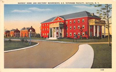Nurses Home and Doctors Batavia, New York Postcard