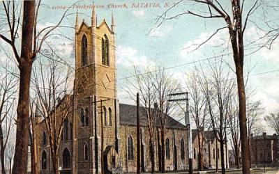 Presbyterian Church Batavia, New York Postcard