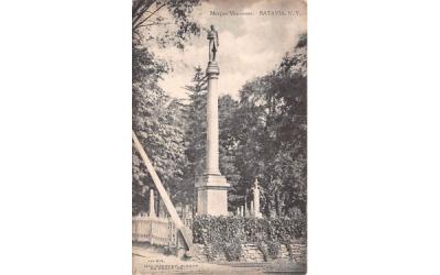 Morgan Monument Batavia, New York Postcard