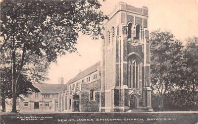 St James Episcopal Church Batavia, New York Postcard