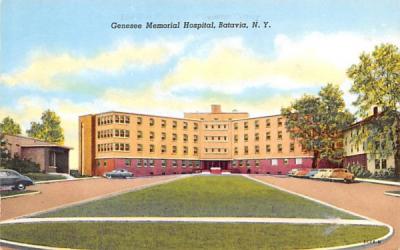 Geesee Memorial Hospital Batavia, New York Postcard