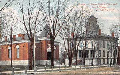 County Clerk's Office & Court House Batavia, New York Postcard
