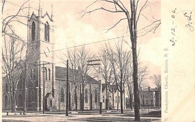 Presbyterian Church Batavia, New York Postcard