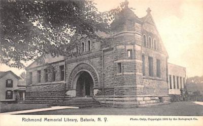 Richmond Memorial Library Batavia, New York Postcard
