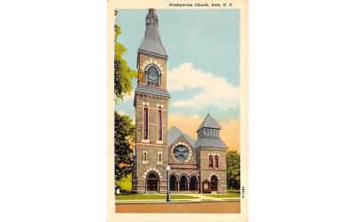 Presbyterian Church Bath, New York Postcard