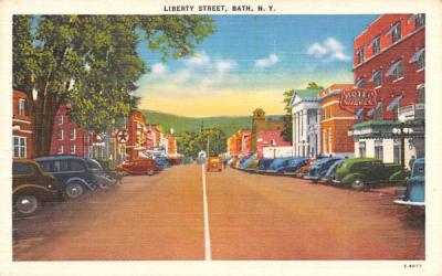 Liberty Street Bath, New York Postcard