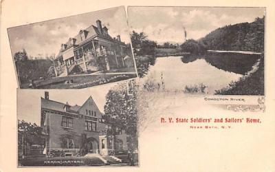 Cohocton River Bath, New York Postcard