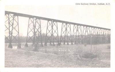 Erie Railway Bridge Belfast, New York Postcard