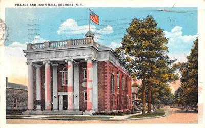 Village & Town Hall Belmont, New York Postcard