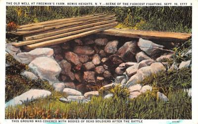 Old Well at Freeman's Farm Bemis Heights, New York Postcard