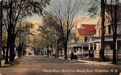 Fayette Street Binghamton, New York Postcard