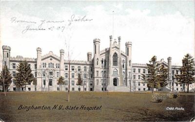 State Hospital Binghamton, New York Postcard