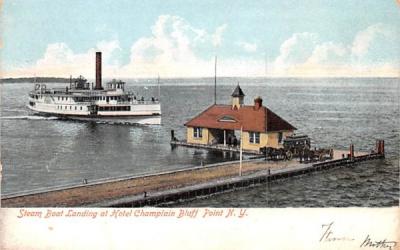 Steam Boat Landing Bluff Point, New York Postcard