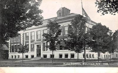 High School Bolivar, New York Postcard