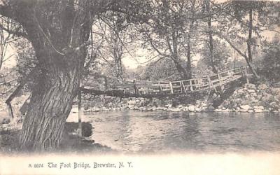 The Foot Bridge Brewster, New York Postcard