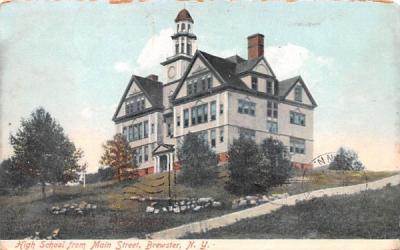 High School Brewster, New York Postcard