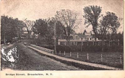 Bridge Street Broadalbin, New York Postcard