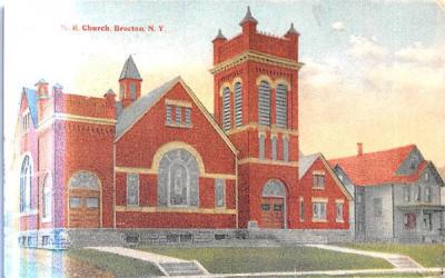 ME Church Brocton, New York Postcard