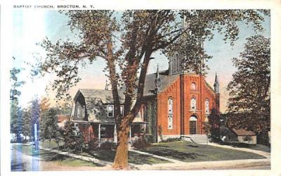 Baptist Church Brocton, New York Postcard