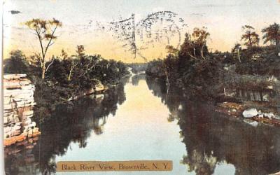 Black River Brownville, New York Postcard