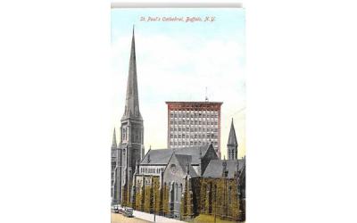 St Paul's Cathedral Buffalo, New York Postcard