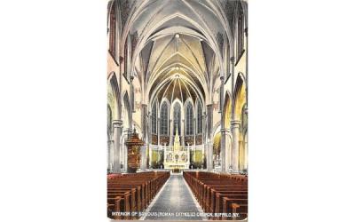 Interior of St Louis Roman Catholic Church Buffalo, New York Postcard